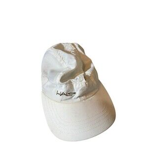Halo Athletic Running Cycling Hat‎ Unisex Adult Hook Loop Strap White Black Mesh